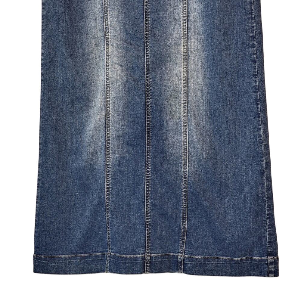 Est 1946 High Rise Faded Denim Pencil Midi Skirt Size 12 - Picture 5 of 11